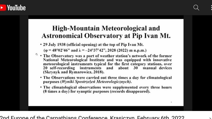 Учасникам парламентської ініціативи «Європа Карпат» розповіли про завершальний етап відбудови Обсерваторії на горі Піп Іван 11